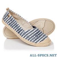 Roxy Blanc. espadrilla pour filles Flamenco Navy/White 9771337