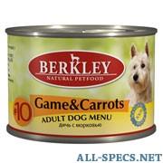 Berkley #10 game&carrots adult dog menu дичь с морковью для взрослых собак [200г] 920219