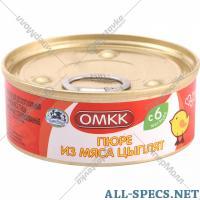 ОМКК Консервы мясные «ОМКК» пюре из мяса цыплят, 100 г