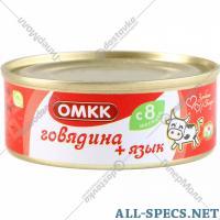 ОМКК Консервы мясные «ОМКК» говядина и язык, 100 г