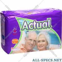 Actual Des couches. pour adulte «Actual» taille М, 85-125 Voir 30 pièce