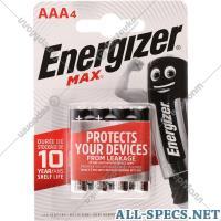 Energizer Элемент питания «Energizer» Max, LR3, AAA, 4 шт