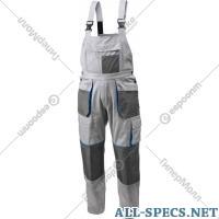 Hoegert Demi-combinaisons travailleur «Hoegert» HT5K273-XXL, gris p. XXL
