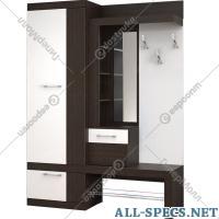Zaron Le couloir «Zaron» Duo, wenge/blanc éblouissement