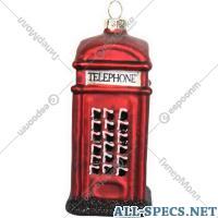 Gisela Graham Arbre de Noël jeu «Gisela Graham» Téléphone une cabine, 1434, 9 centimètre