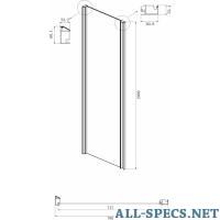 Ambassador Боковая стенка Ambassador Intense 80x200 тонированная, черная (80IBB) 2